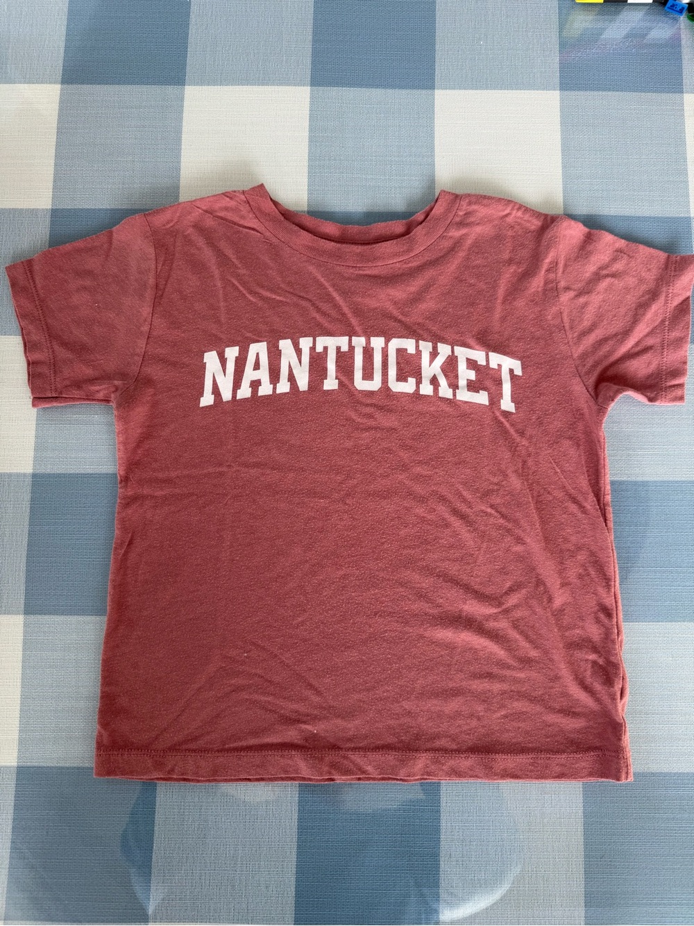 Nantucket Kids' Short Sleeve T‑Shirt in Nantucket Red - Town Pool - size 3/4T